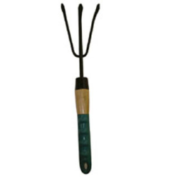 RASTRILLO PEQUEÑO METAL MANGO MADERA