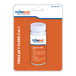 TIRAS PH Y CLORO FLOWMAK 2 EN 1 PH Y CLORO