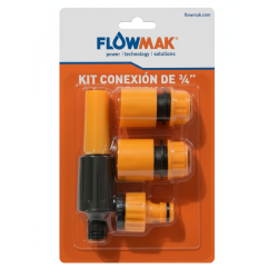 KIT FLOWMAK 3/4 PITON +CONECTORES 5 PCS.